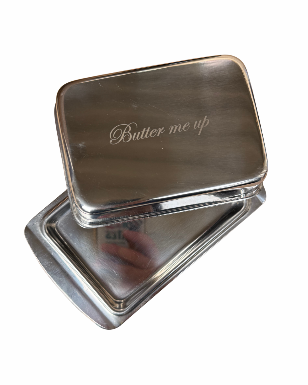 'Butter Me Up' Stainless Steel Butter Dish